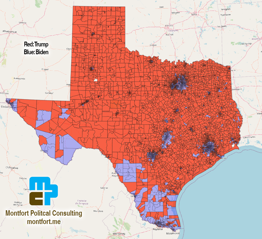 Texas Precinct Level Data for the 2020 presidential election.